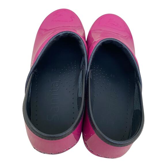 Sanita Professional Glossy Magenta Pink Patent Leather Nursing Work EU 35 US 4 - Picture 6 of 13